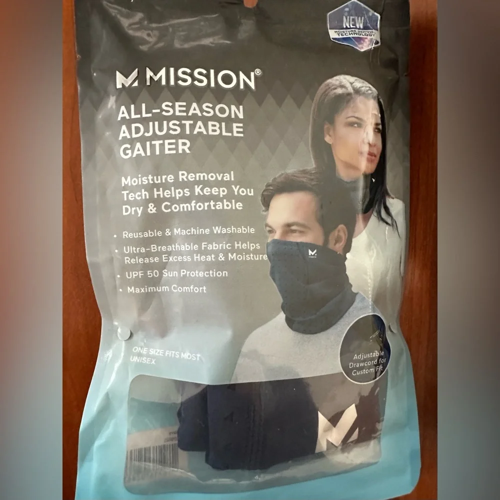 NWT Mission All-Season Adjustable Gaiter (2) Navy